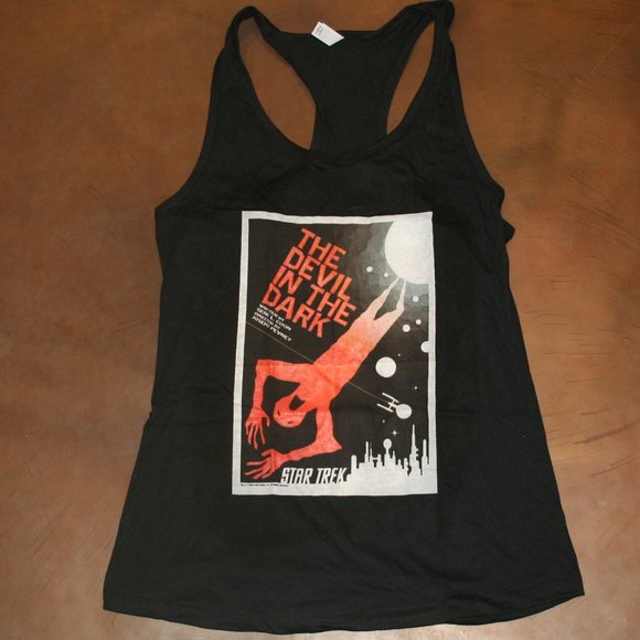 Star Trek Racerback Devil in the Dark Large Black Original Series Tank Chest:34" - Picture 5 of 9